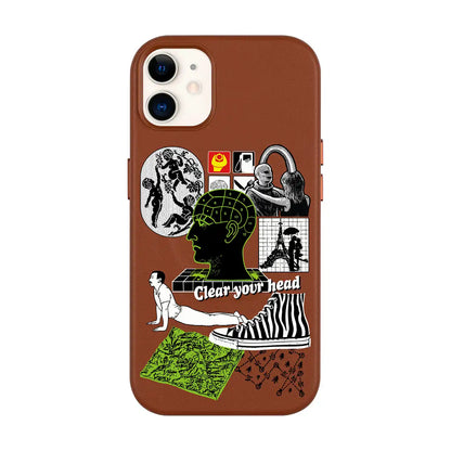 CLEAR YOUR HEAD-iPhone 11 Leather Kılıf MagSafe Özellikli
