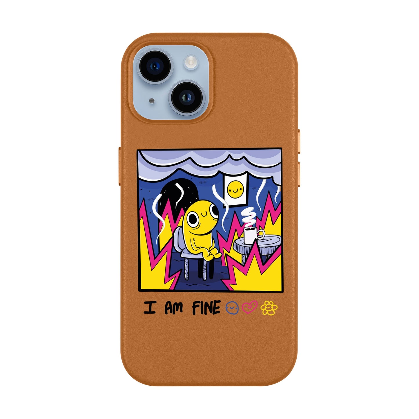 I AM FINE-Leather Kılıf MagSafe Özellikli - iPhone 14