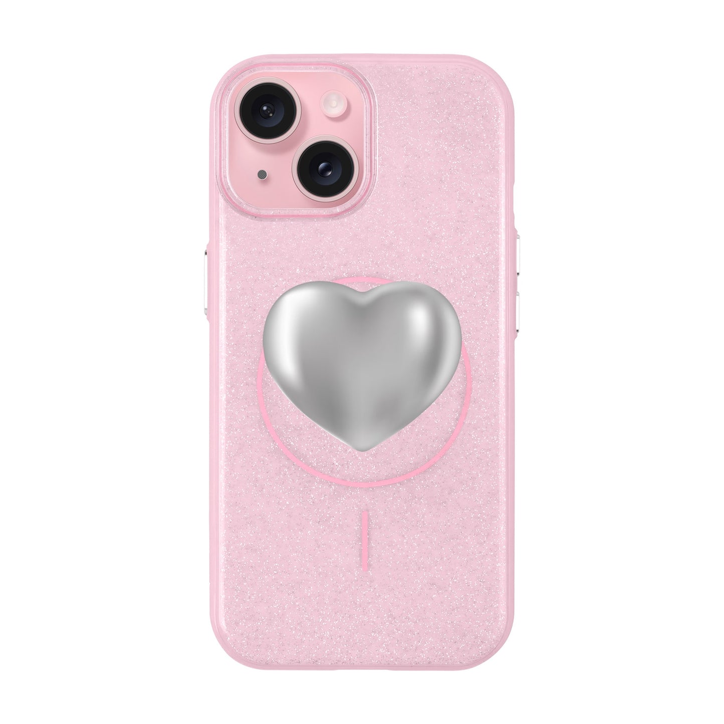 SILVER HEART-iPhone 15 Plus Radiant Kılıf MagSafe Özellikli