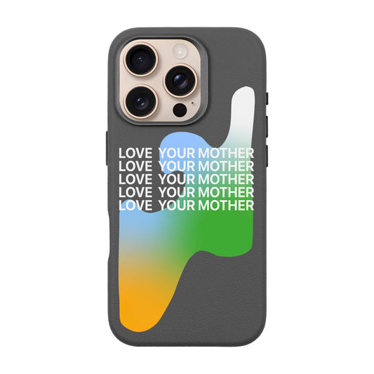 LOVE YOUR MOTHER-iPhone 16 Pro Leather Premium Kılıf MagSafe Özellikli