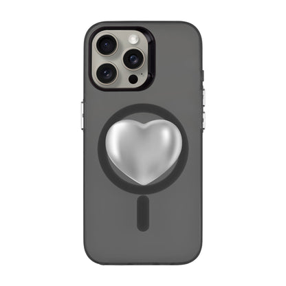 SILVER HEART-iPhone 15 Pro Max Hold Kılıf MagSafe Özellikli