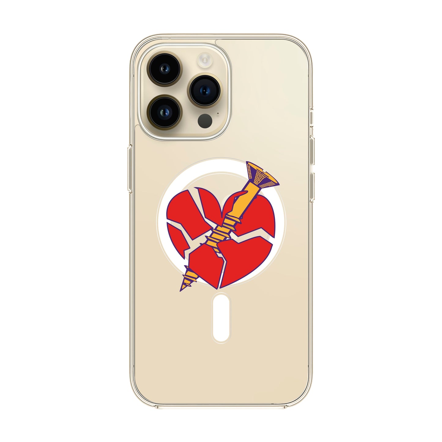 BROKEN HEART-iPhone 14 Pro Max Solid Kılıf MagSafe Özellikli