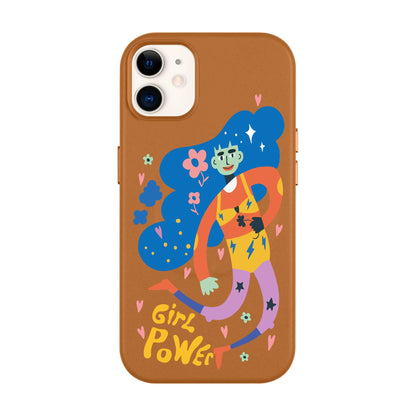 GIRL POWER-Leather Kılıf MagSafe Özellikli - iPhone 11