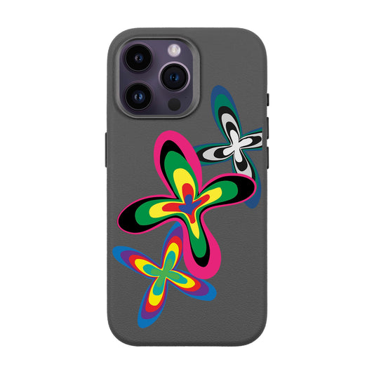 COLOR FLOWER-iPhone 14 Pro Max Leather Premium Kılıf MagSafe Özellikli