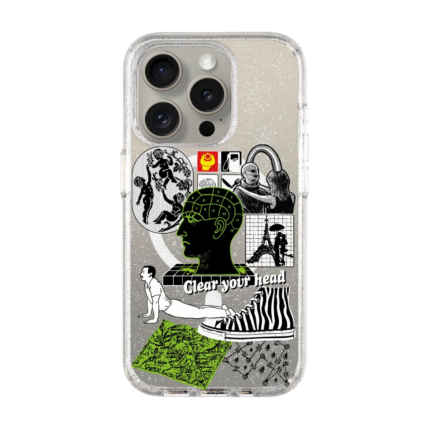 CLEAR YOUR HEAD-Shiny Kılıf MagSafe Özellikli - iPhone 15 Pro