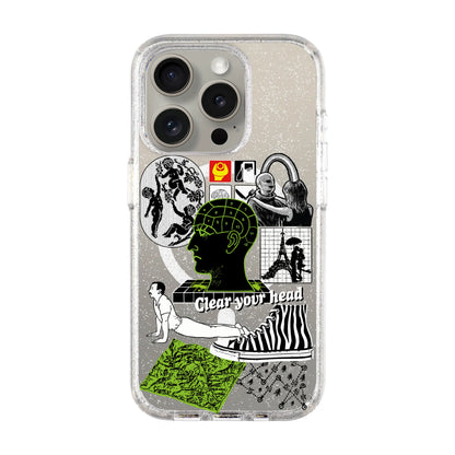 CLEAR YOUR HEAD-Shiny Kılıf MagSafe Özellikli - iPhone 15 Pro