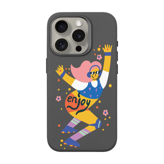 ENJOY-iPhone 15 Pro Leather Premium Kılıf MagSafe Özellikli