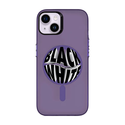 BLACK WHITE-iPhone 14 Plus Hold Kılıf MagSafe Özellikli