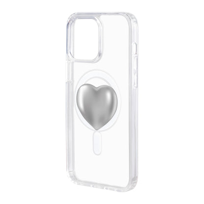 SILVER HEART-iPhone 15 Pro Max Solid Kılıf MagSafe Özellikli