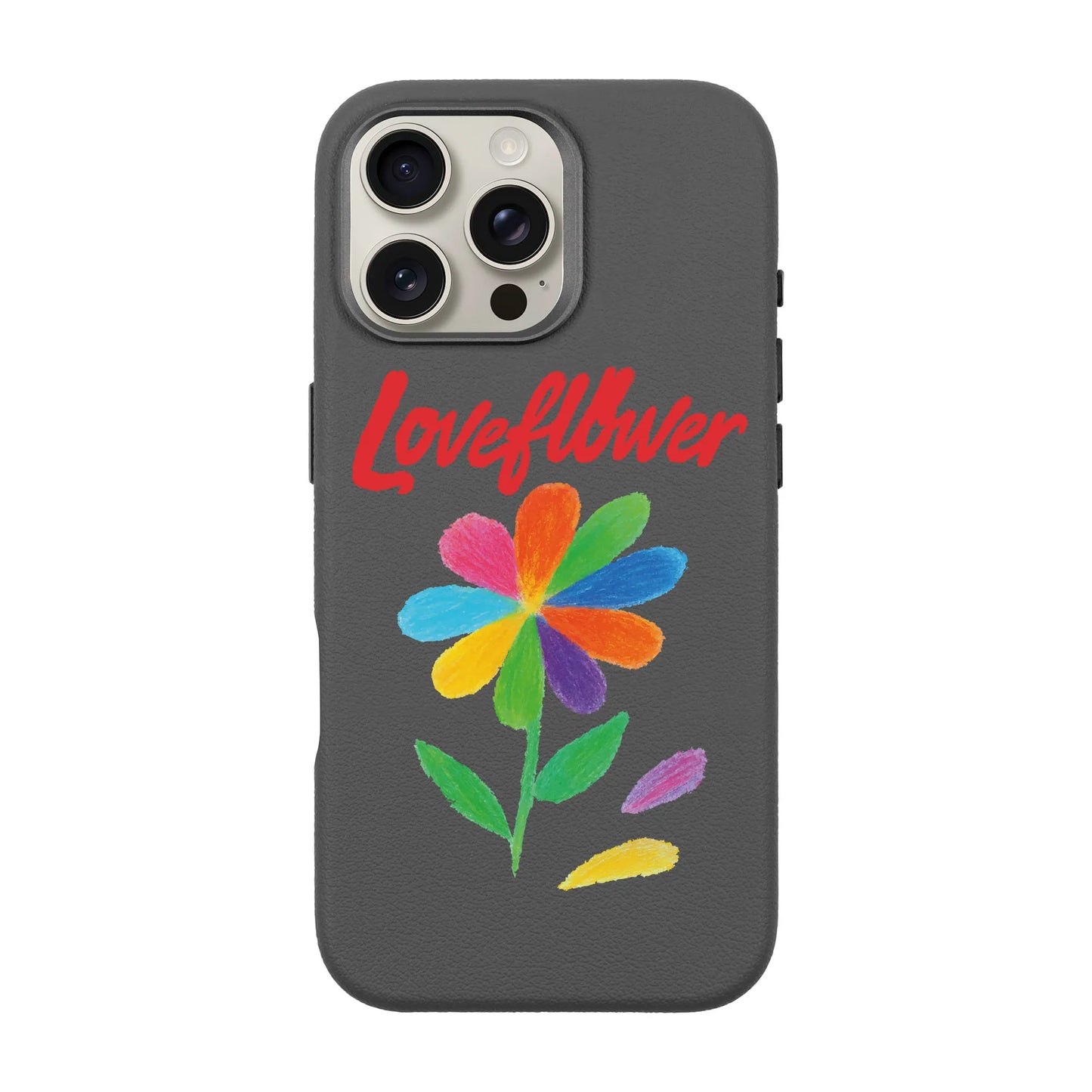 LOVE FLOWER-iPhone 16 Pro Max Leather Premium Kılıf MagSafe Özellikli