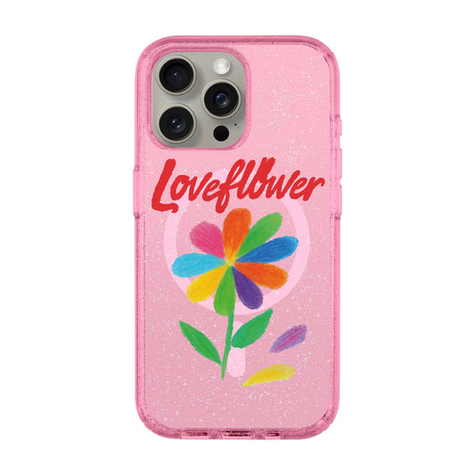 LOVE FLOWER-iPhone 15 Pro Max Shiny Kılıf MagSafe Özellikli