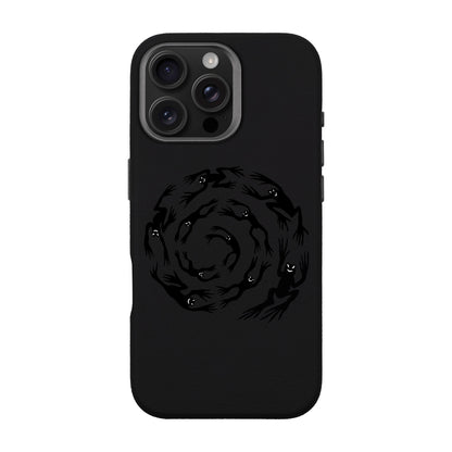 SWIRLING FROGS-iPhone 16 Pro Max Leather Premium Kılıf MagSafe Özellikli