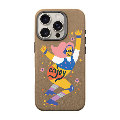 ENJOY-iPhone 16 Pro Leather Premium Kılıf MagSafe Özellikli