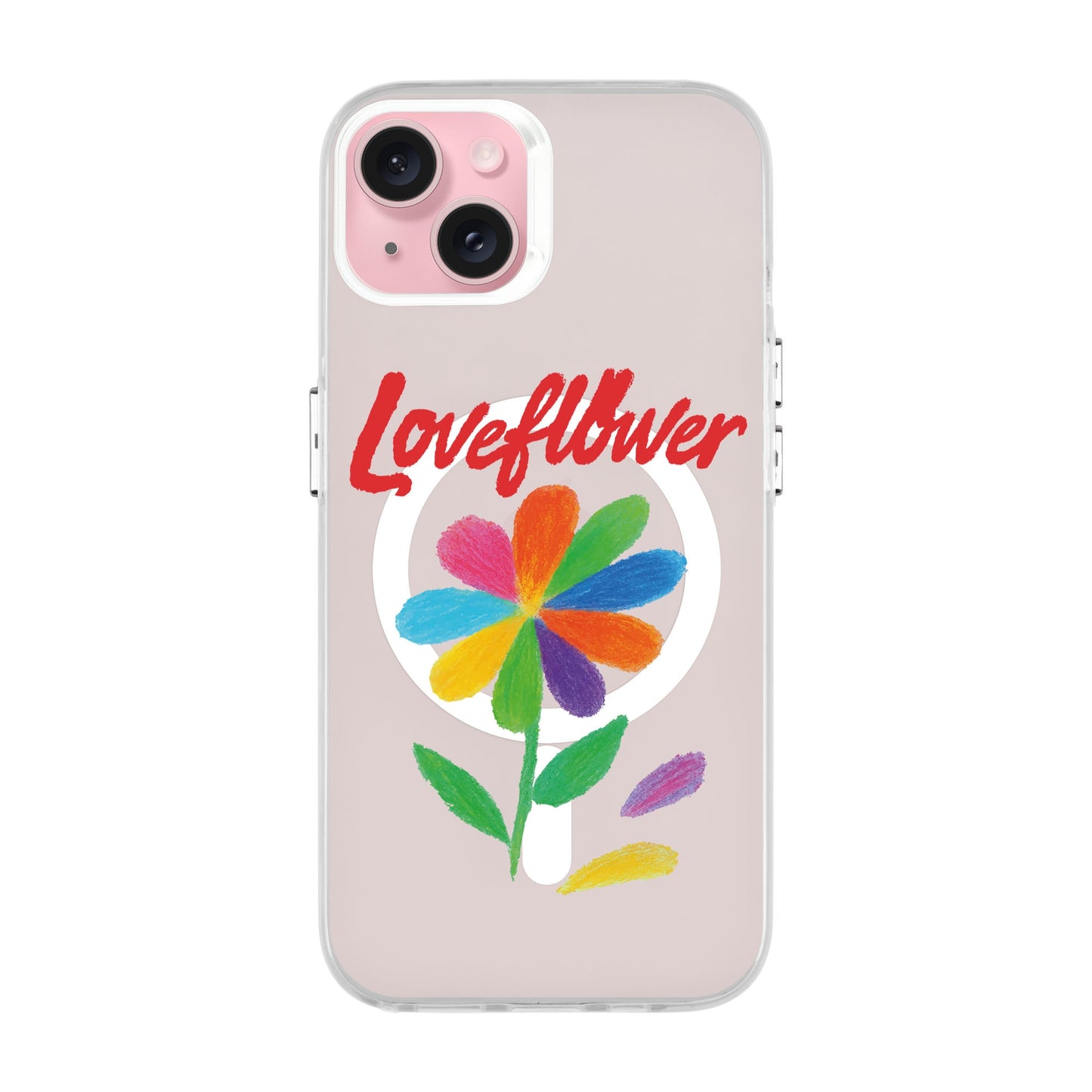LOVE FLOWER-iPhone 15 Hold Kılıf MagSafe Özellikli