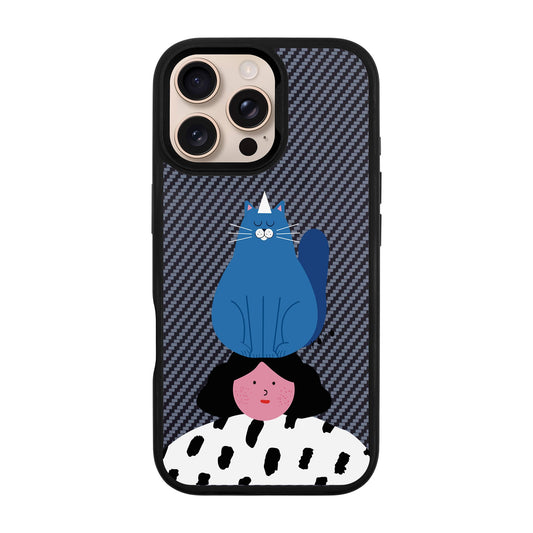 NAUGHTY CAT-iPhone 16 Pro Max Plaid Kılıf MagSafe Özellikli