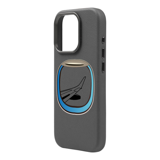 AIRCRAFT WINDOW-iPhone 13 Leather Premium Kılıf MagSafe Özellikli