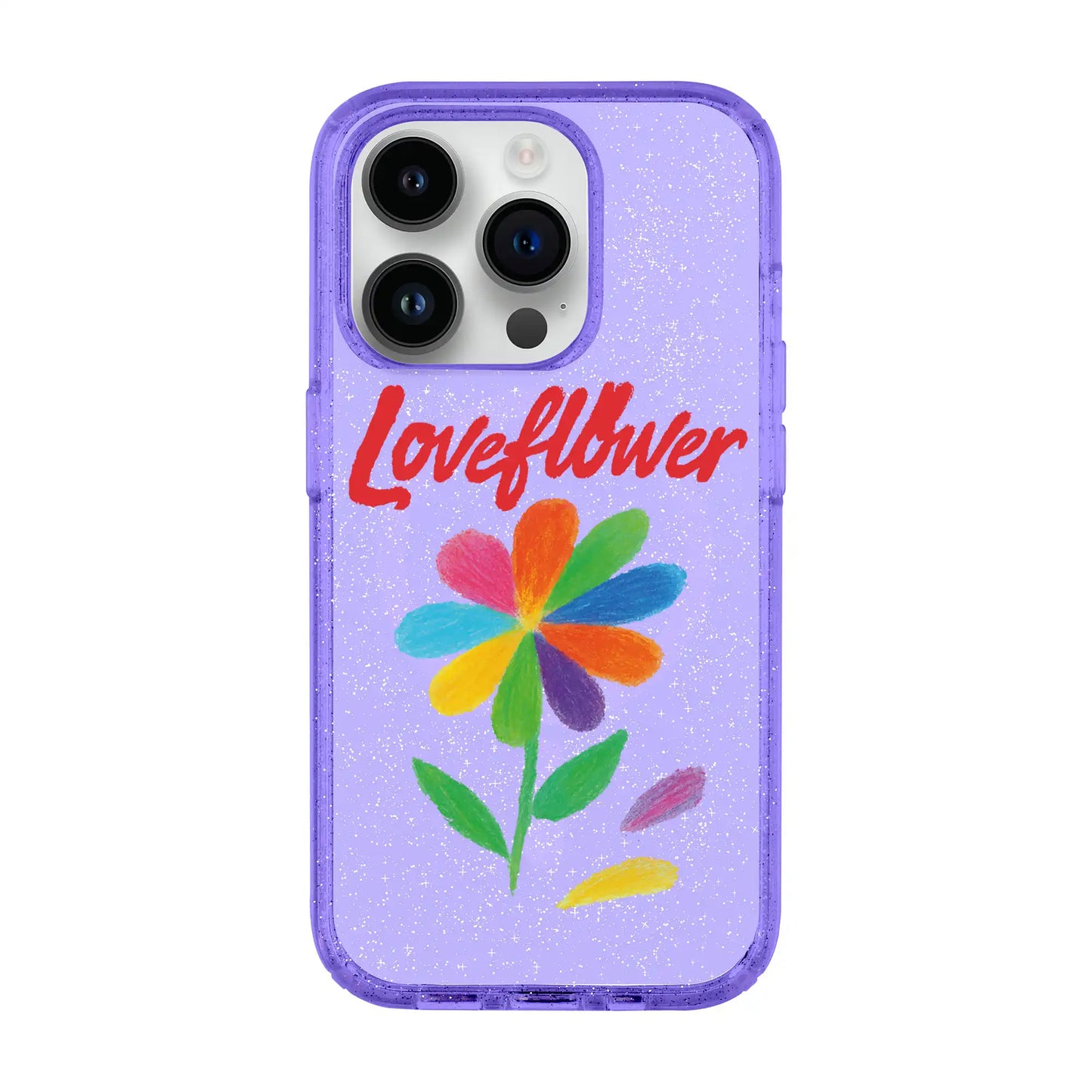 LOVE FLOWER-iPhone 14 Pro Shiny Kılıf MagSafe Özellikli