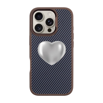 SILVER HEART-iPhone 16 Pro Plaid Kılıf MagSafe Özellikli