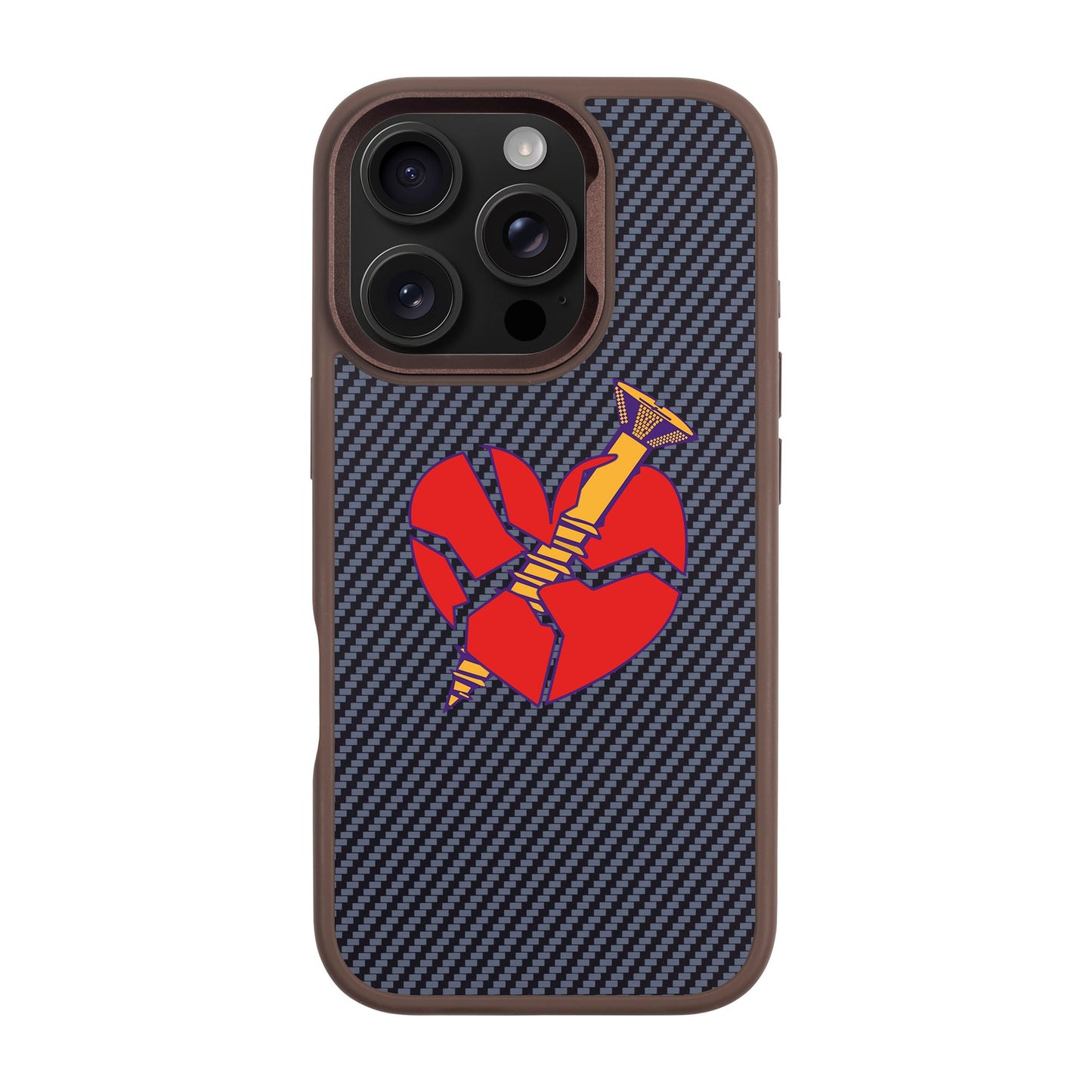 BROKEN HEART-iPhone 16 Pro Plaid Kılıf MagSafe Özellikli