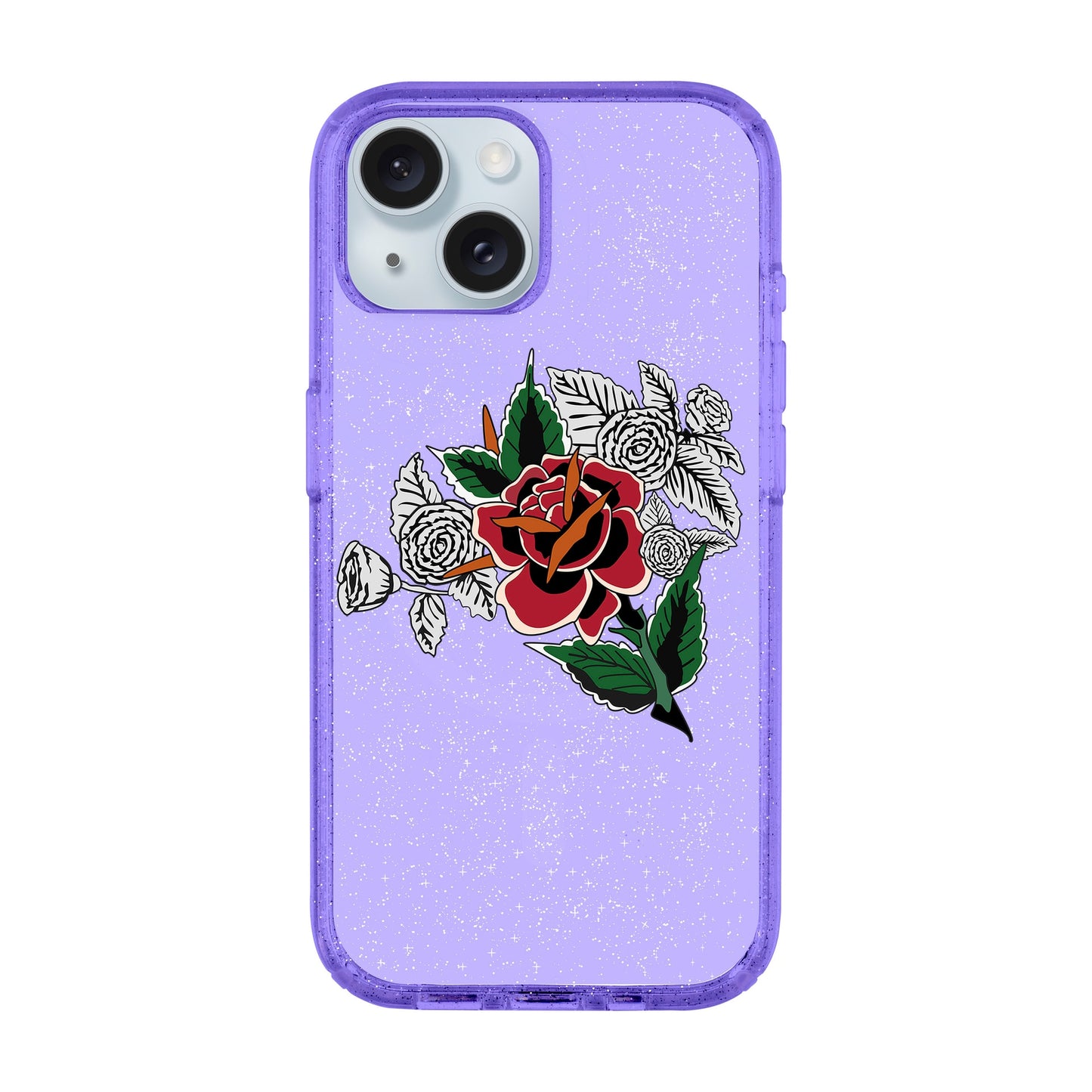 DRY ROSE-iPhone 15 Plus Shiny Kılıf MagSafe Özellikli