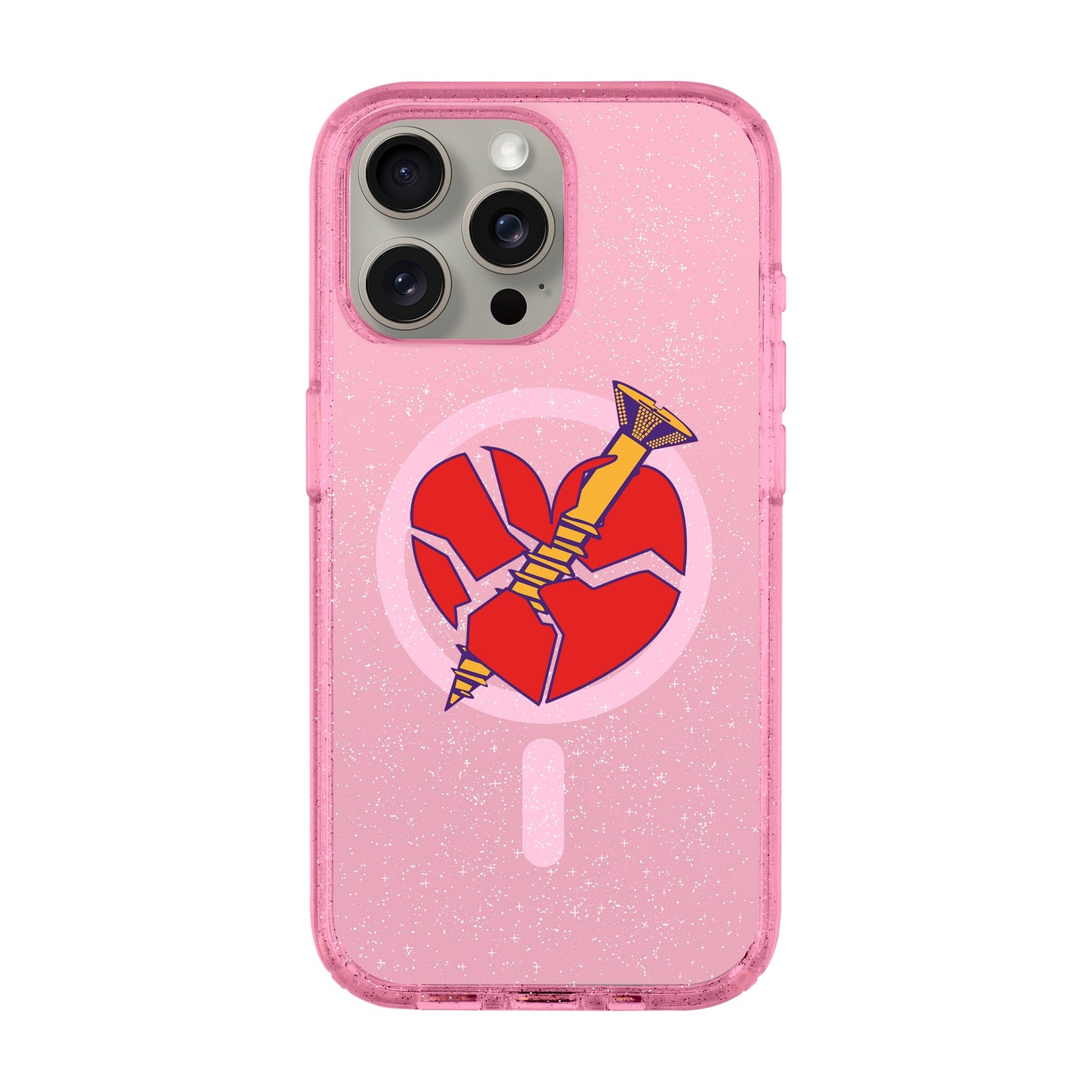 BROKEN HEART-iPhone 15 Pro Max Shiny Kılıf MagSafe Özellikli