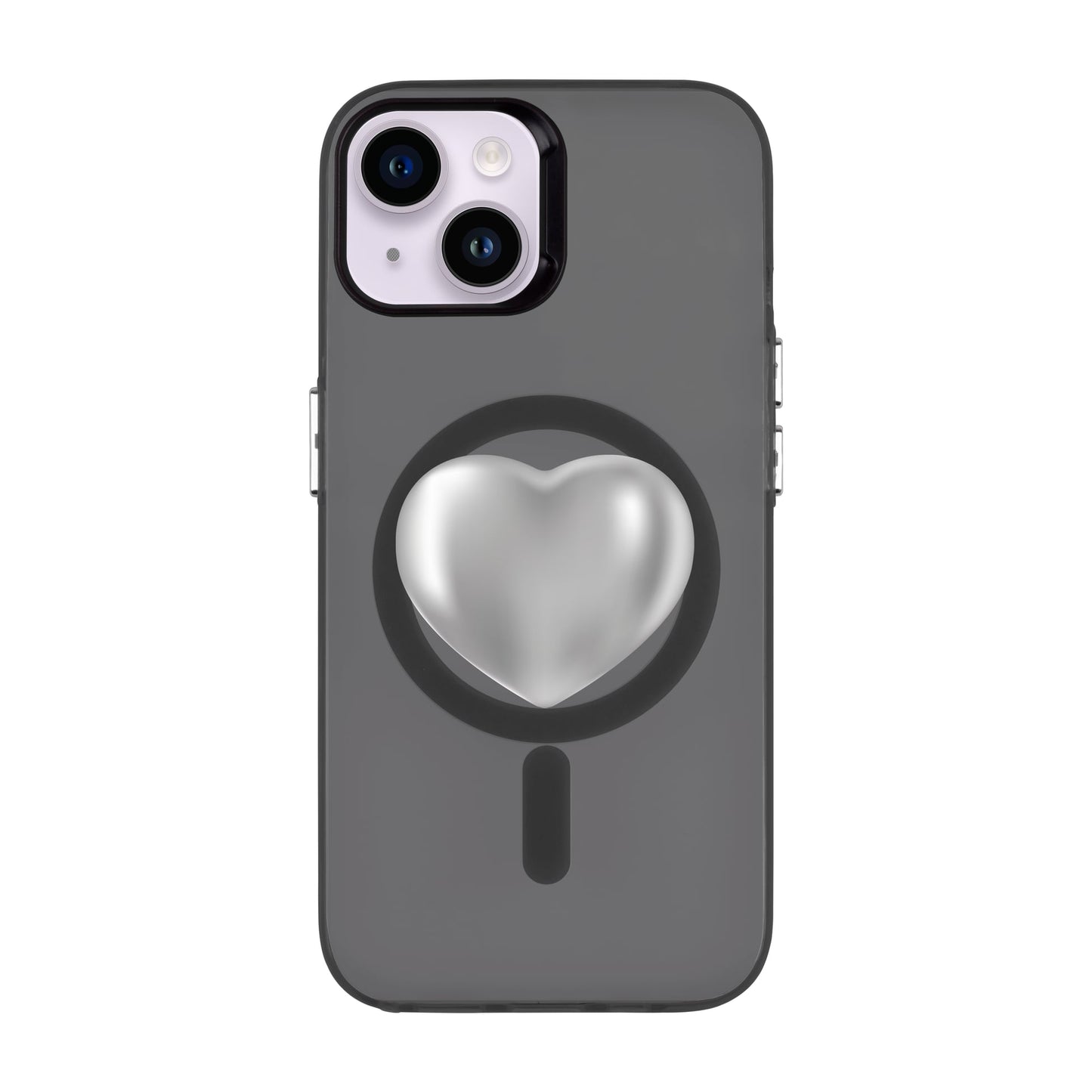 SILVER HEART-iPhone 14 Hold Kılıf MagSafe Özellikli
