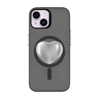 SILVER HEART-iPhone 14 Hold Kılıf MagSafe Özellikli