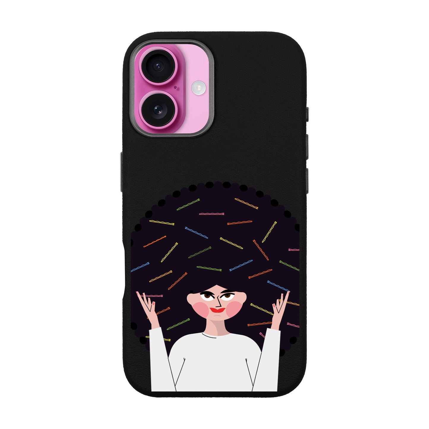 TANGLES OF HAPPINESS-iPhone 16 Plus Leather Premium Kılıf MagSafe Özellikli