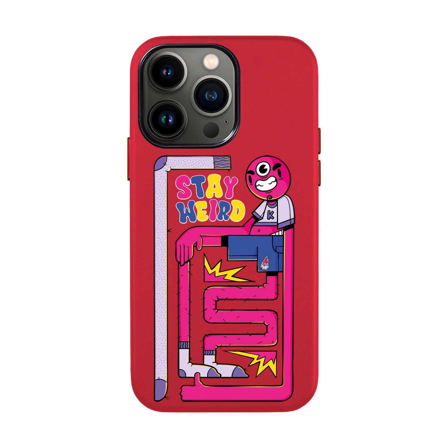 OG TOOTHY-iPhone 13 Pro Leather Kılıf