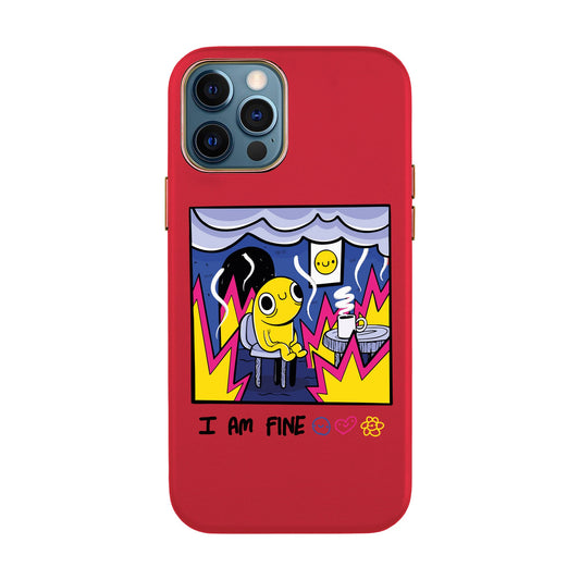 I AM FINE-iPhone Xs Max Leather Kılıf