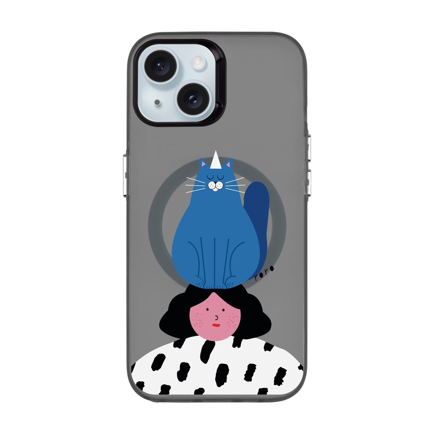 NAUGHTY CAT-iPhone 15 Hold Kılıf MagSafe Özellikli