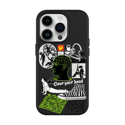 CLEAR YOUR HEAD-iPhone 14 Pro Leather Kılıf MagSafe Özellikli
