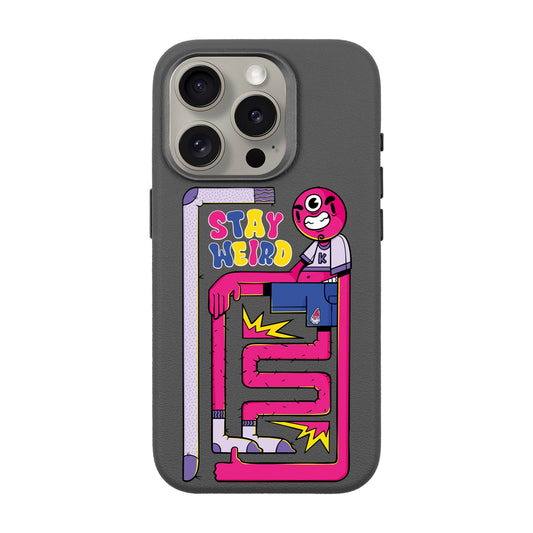 OG TOOTHY-iPhone 15 Pro Leather Premium Kılıf MagSafe Özellikli