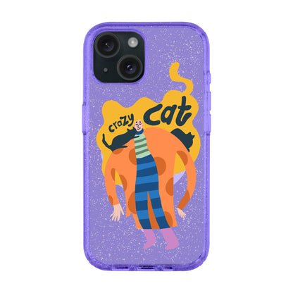 CRAZY CAT-iPhone 15 Shiny Kılıf MagSafe Özellikli