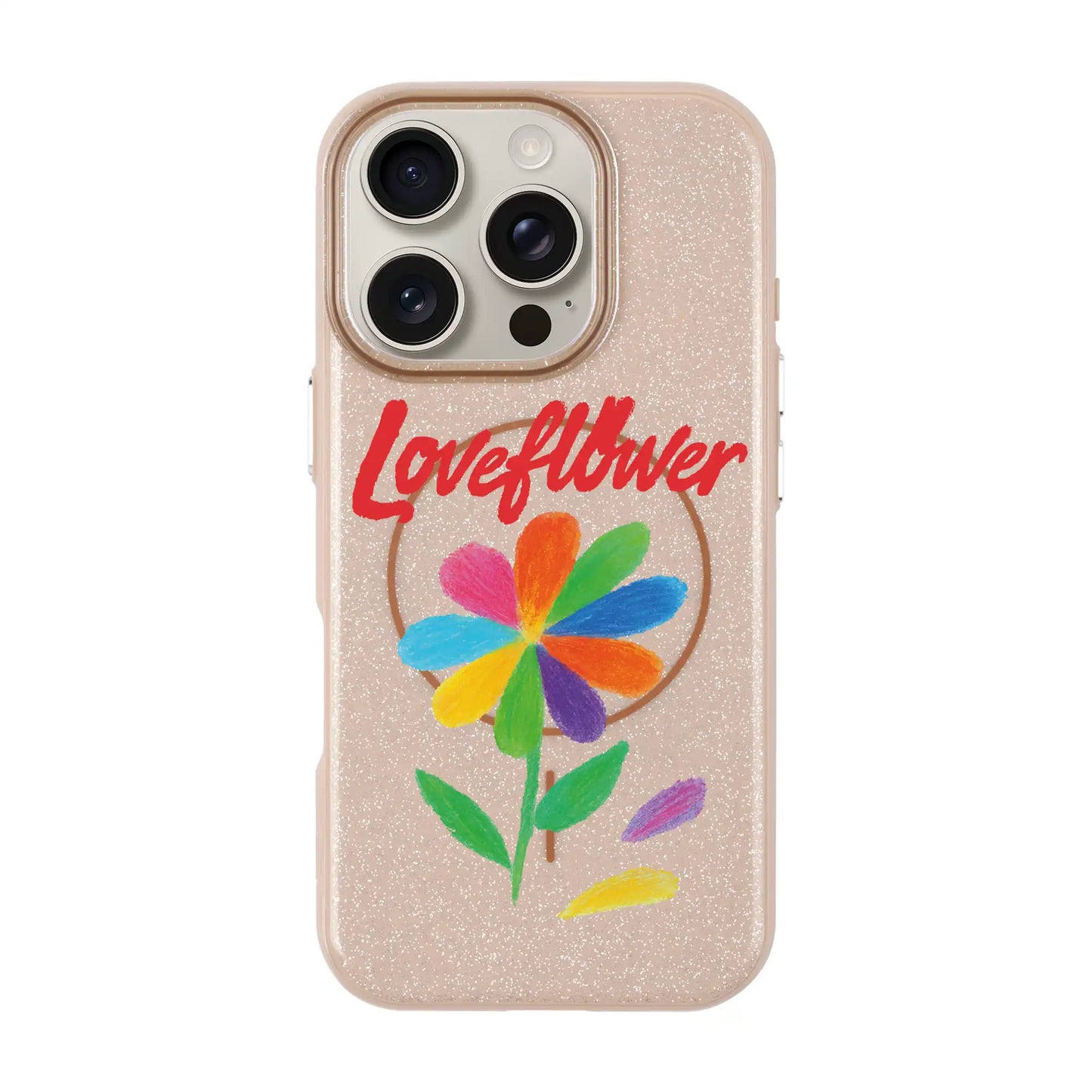 LOVE FLOWER-iPhone 16 Pro Radiant Kılıf MagSafe Özellikli