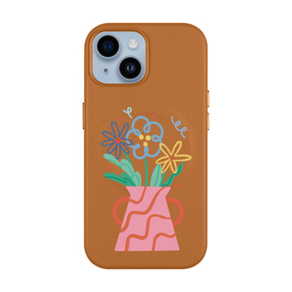 PINK VASE-Leather Kılıf MagSafe Özellikli - iPhone 11