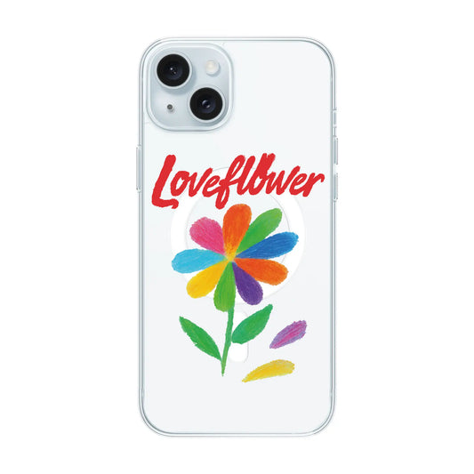 LOVE FLOWER-iPhone 15 Plus Solid Kılıf MagSafe Özellikli