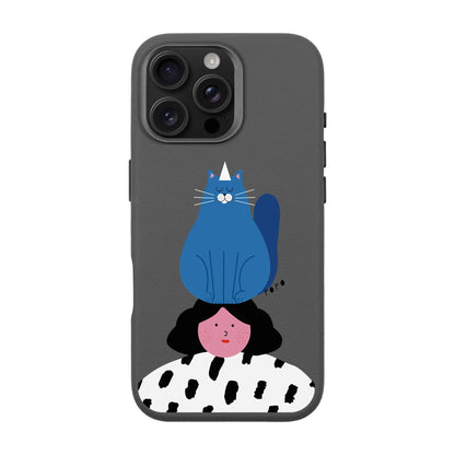 NAUGHTY CAT-iPhone 16 Pro Max Leather Premium Kılıf MagSafe Özellikli