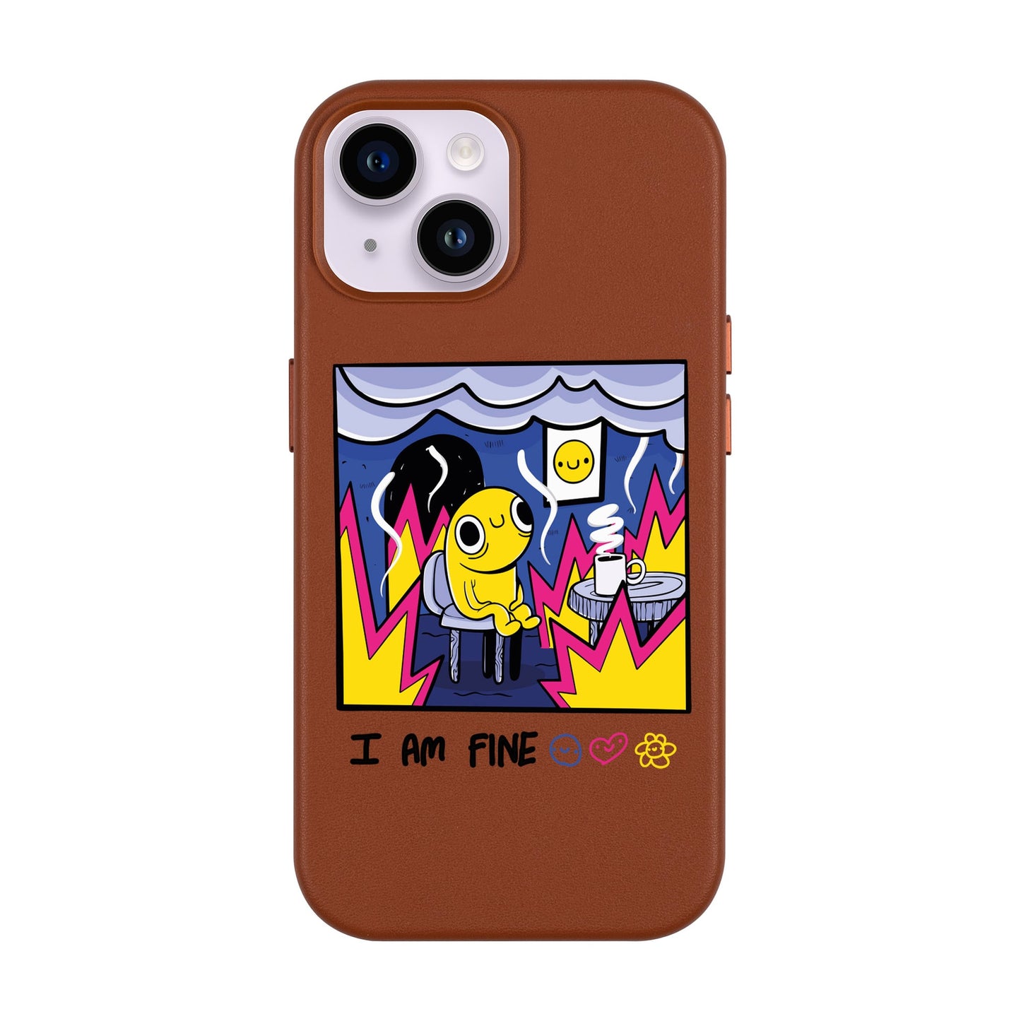 I AM FINE-Leather Kılıf MagSafe Özellikli - iPhone 14
