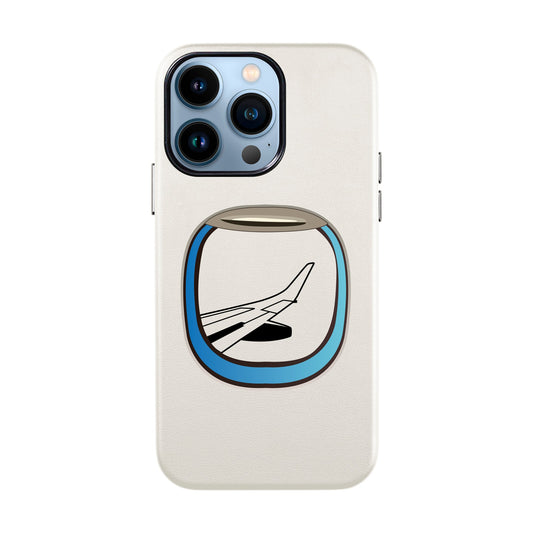 AIRCRAFT WINDOW-iPhone 13 Pro Max Leather Kılıf
