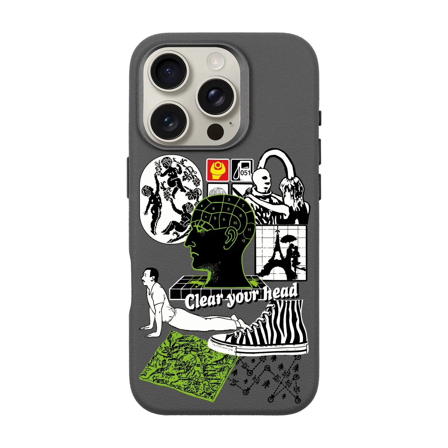 CLEAR YOUR HEAD-iPhone 16 Pro Leather Premium Kılıf MagSafe Özellikli