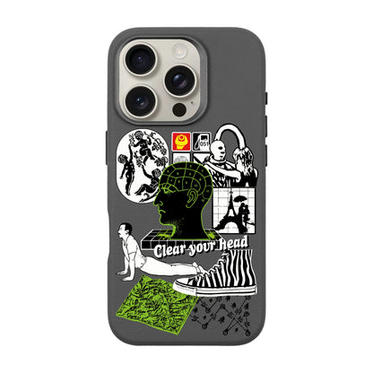 CLEAR YOUR HEAD-iPhone 16 Pro Leather Premium Kılıf MagSafe Özellikli