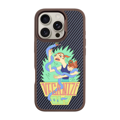 VEGANİZE-iPhone 16 Pro Plaid Kılıf MagSafe Özellikli