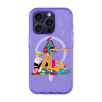 HER BAND-iPhone 15 Pro Shiny Kılıf MagSafe Özellikli