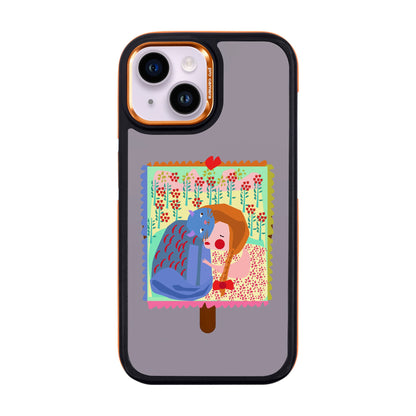 KEDİ POSTA PULU-Dark Kılıf MagSafe Özellikli - iPhone 13