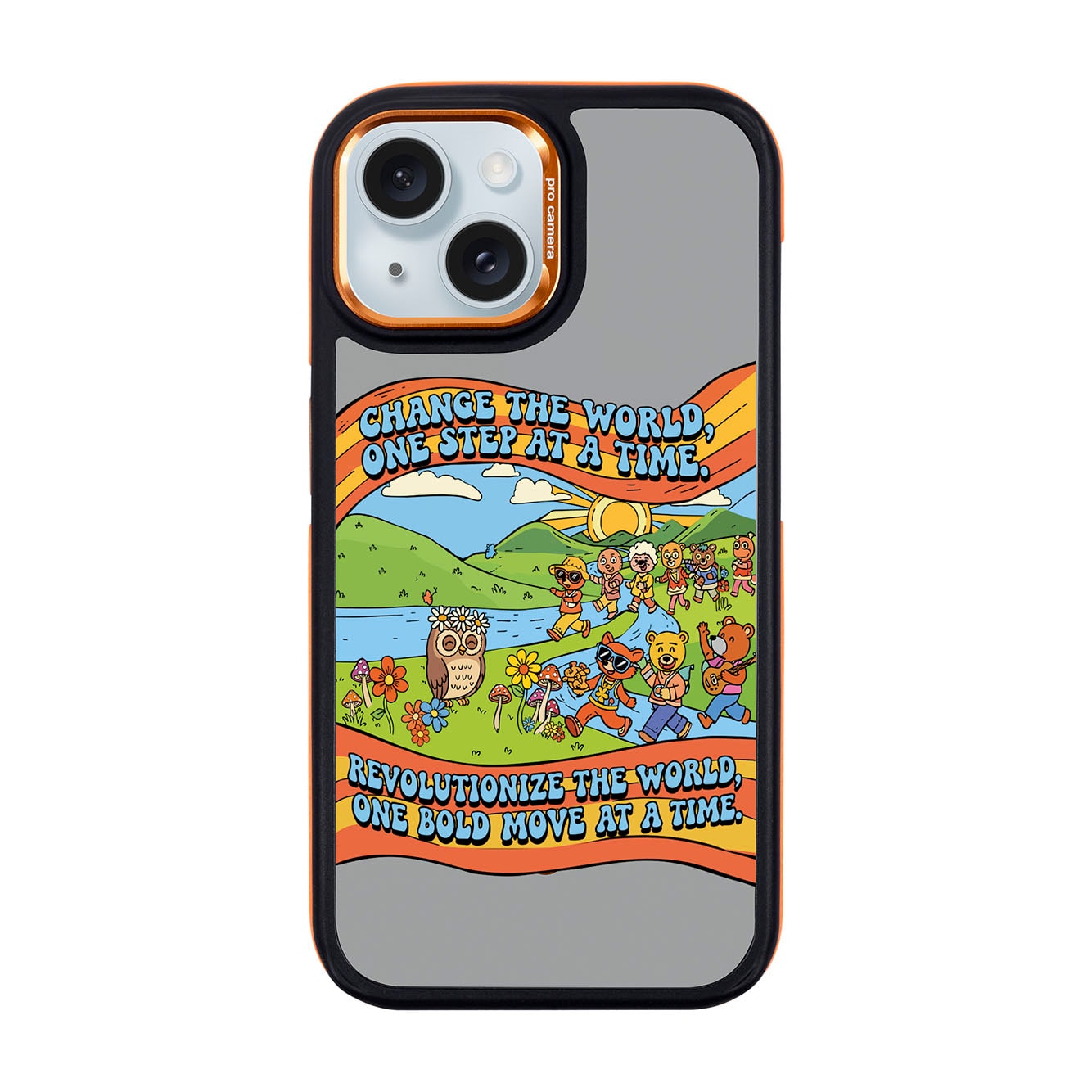 CHANGE THE WORLD-iPhone 15 Dark Kılıf MagSafe Özellikli