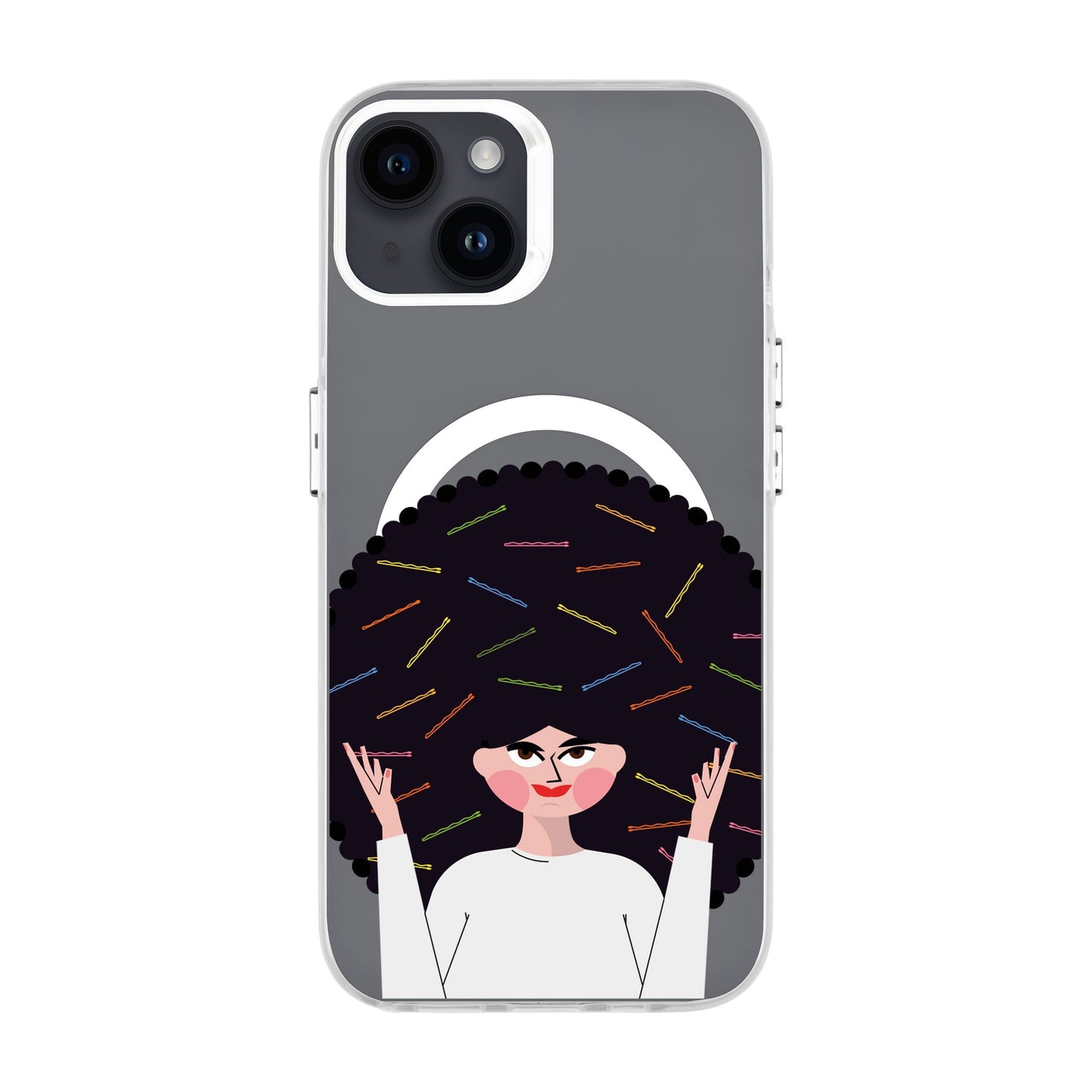 TANGLES OF HAPPINESS-iPhone 14 Plus Hold Kılıf MagSafe Özellikli