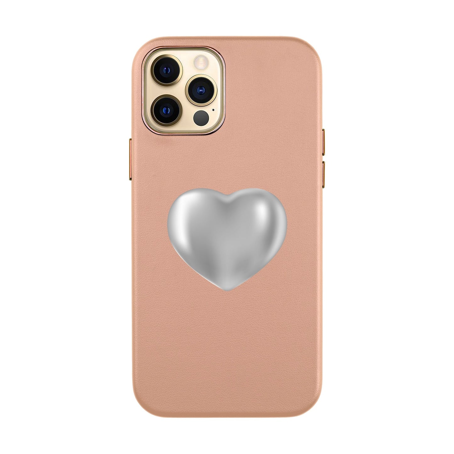 SILVER HEART-iPhone 12 Pro Max Leather Kılıf