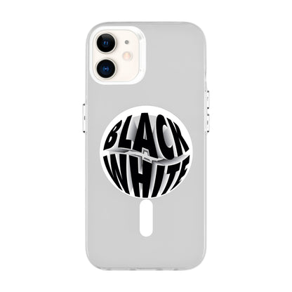 BLACK WHITE-iPhone 11 Hold Kılıf MagSafe Özellikli