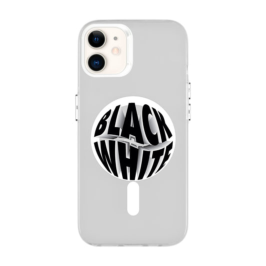 BLACK WHITE-iPhone 11 Hold Kılıf MagSafe Özellikli